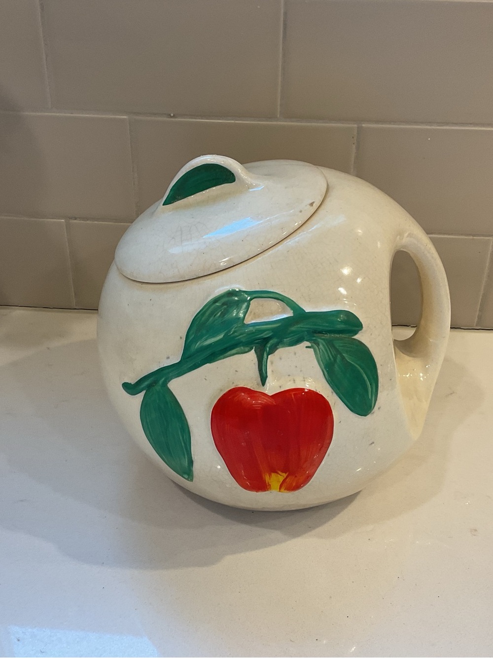 1040’s Pippin pottery apple cookie jar